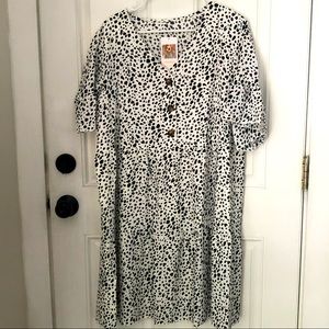 white leopard print dress